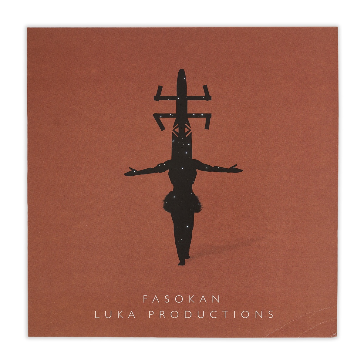 Photograph of the cover of Luka Productions' 12" vinyl record 'Fakosan'.
