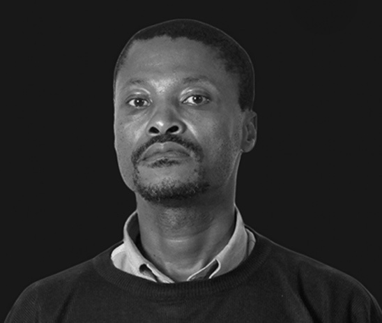 Photograph of Nhlanhla Chonco, a participant in the ‘Somnyama Ngonyama Interpreted’ residency at A4, that shows the artist’s face against a black background.
