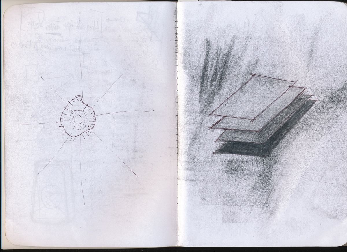 Process image from the 2018 rendition of the City Research Studio exchange with the African Centre for Cities that depicts a scanned 2 page spread from Israel Ogundare’s City Research Studio journal.
