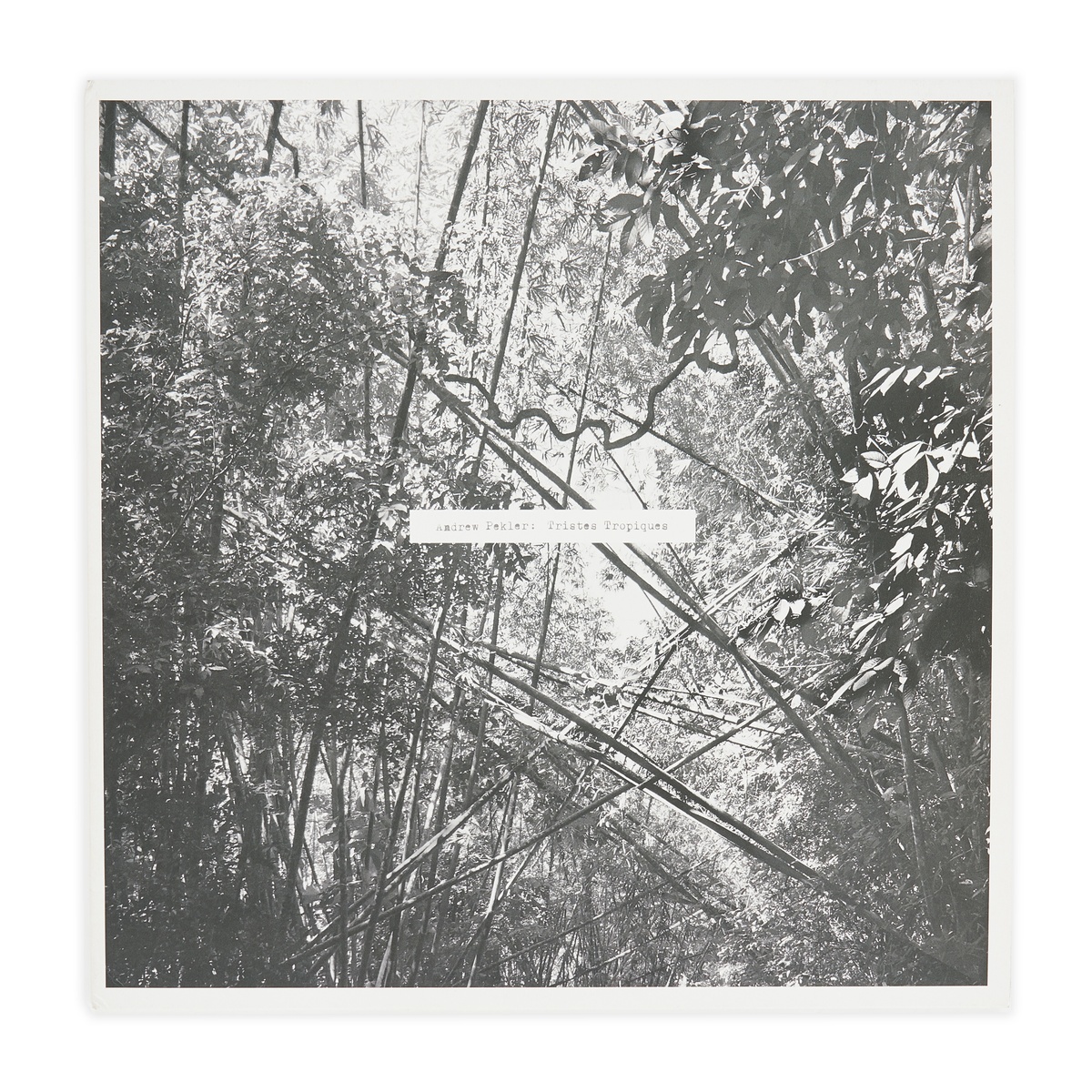 Photograph of the cover of Andrew Pekler's 12" vinyl record 'Tristes Tropiques'.
