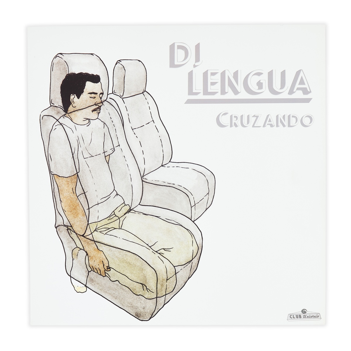 Photograph of the cover of DJ Lengua's 12" vinyl record 'Cruzando'.
