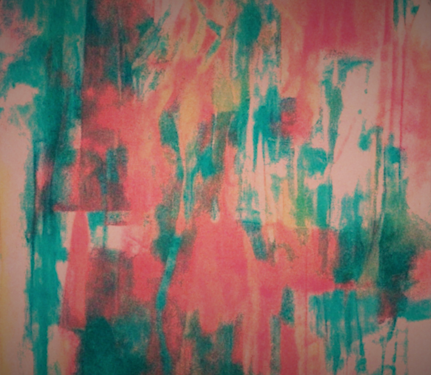 A still frame from Tony Yanick's video 'BOBBI LYNN' shows fabric with variously coloured marks.
